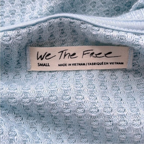 We The Free by Free People Blue Santa Clara V-neck Thermal Shirt. Size Small. - Picture 12 of 15